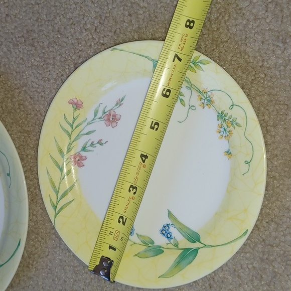 Corelle Sun Garden Two 9" Dinner Plates & Two 7 1/4" Desert Yellow Floral 4Pc - Picture 8 of 9